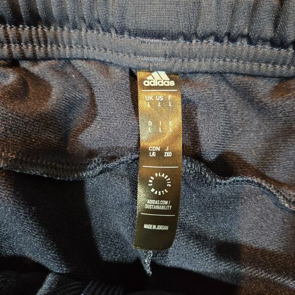 Adidas 3 Stripes Track Pants Men L Blue White Tapered Athletic Joggers Sportwear - Picture 6 of 13